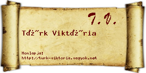 Türk Viktória névjegykártya
